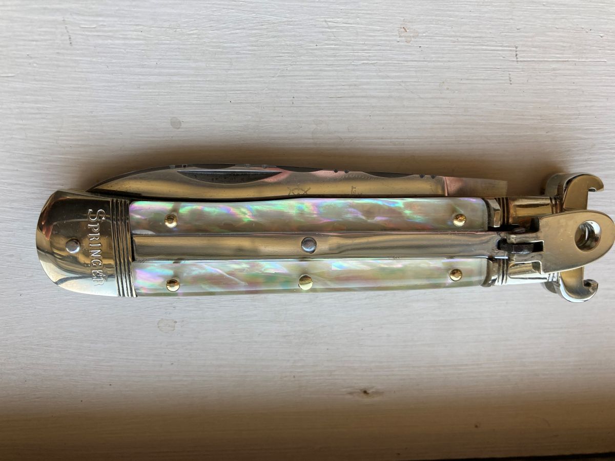 Hubertus factory filework. Rehandled in laminated pearl.